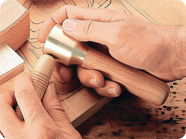 Brass Carving Mallet 340g (12 oz) | Solid Brass Wood Carving Mallet with Rosewood Handle