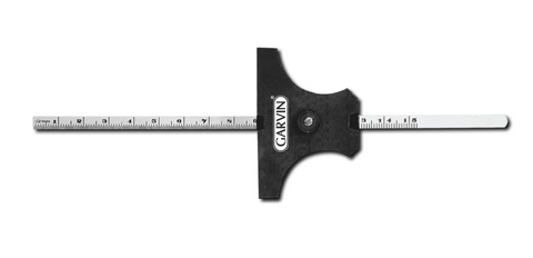Angular Depth Gauge 200 mm (8") with 30°, 45°, 60° Degree Engraved Ruler Scale