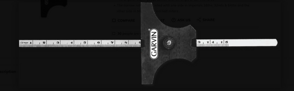 Angular Depth Gauge 200 mm (8") with 30°, 45°, 60° Degree Engraved Ruler Scale