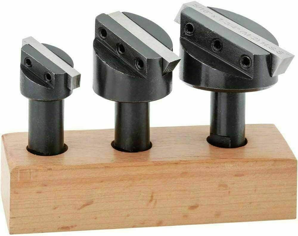 Fly Cutter Set of 3 pcs Tools with Bits - Shank 1/2" inch with 3 HSS Cutters