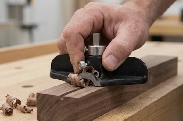 Mini Router Plane 100mm with Open Throat & Depth Stop | Precision Woodworking Hand Plane