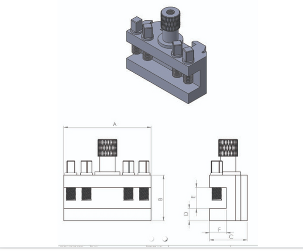 T2 Quick Change Tool Post Standard Holder