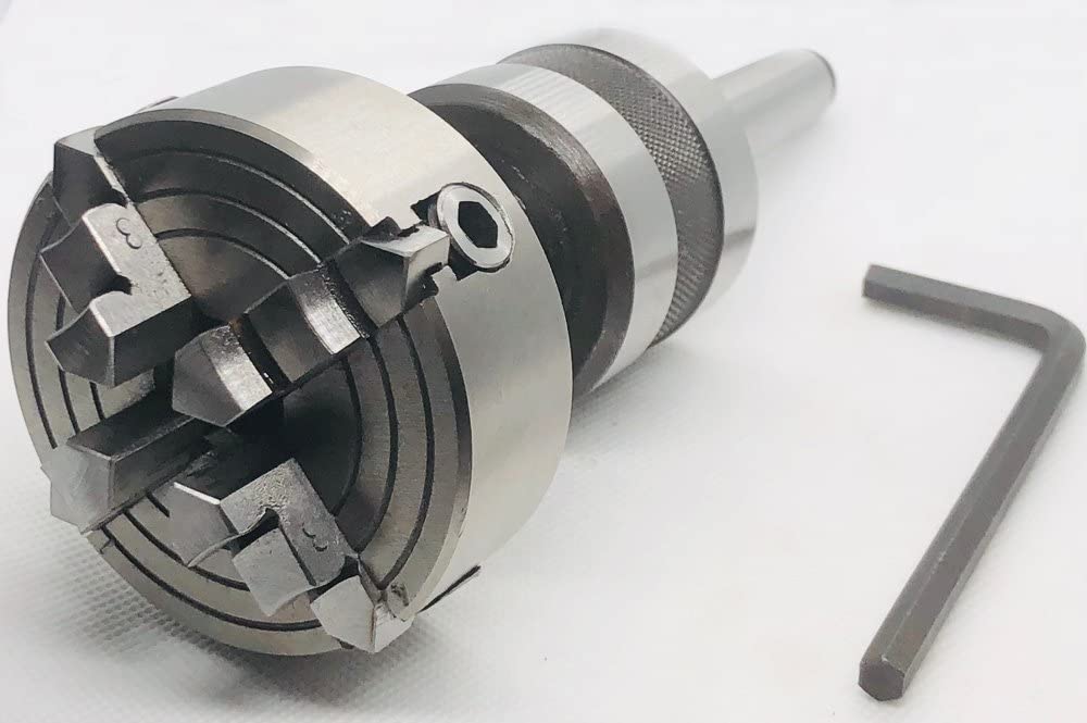 MT3 Live Tailstock with 65 mm Lathe Chuck , MT-3 and M14 Mounting Thread