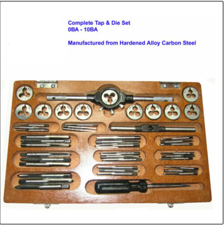 British Association Tap & Die Set (0 to 10 BA) 47 Pcs