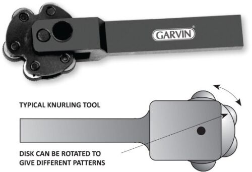 Knurling Tool Holder Size (25X25X190mm) Revolving Head Kit with 6 Knurls HSS #1115